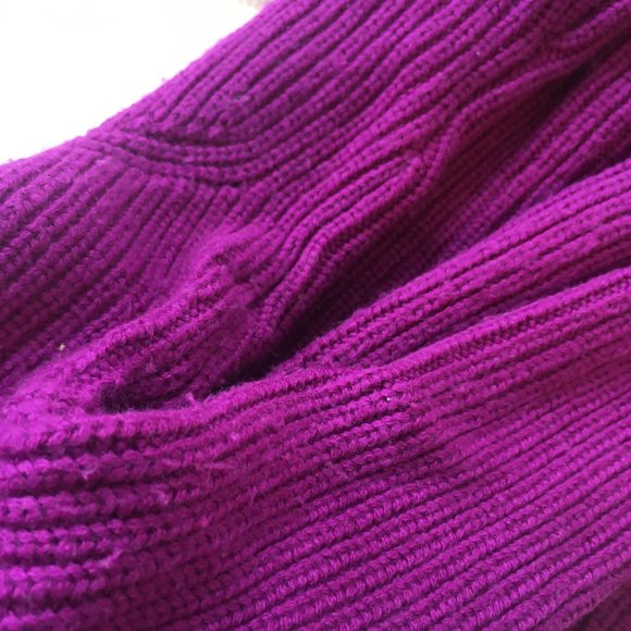 Ted Baker Finda Scallop Edge Ribbed Sweater deep purple pink size 1 - Picture 11 of 13